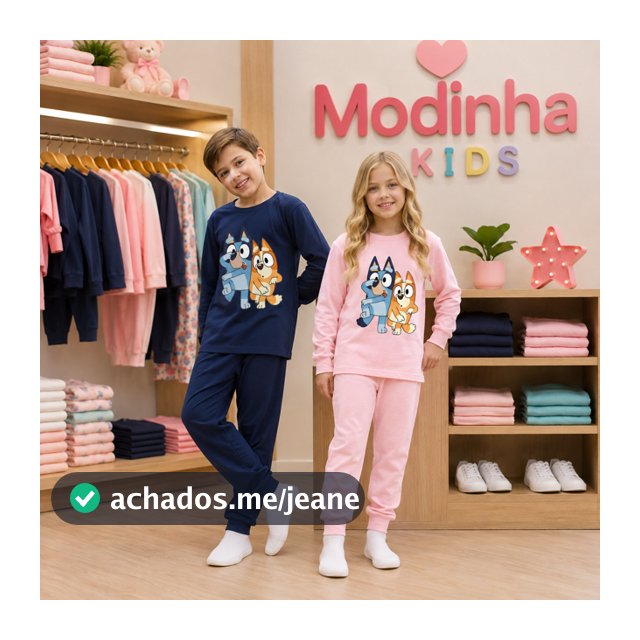 Pijama Infantil 100% Algodão Masculino ou Feminino confortavel leve com Manga longa e Calça Comprida Lisa 4 a 10 Anos