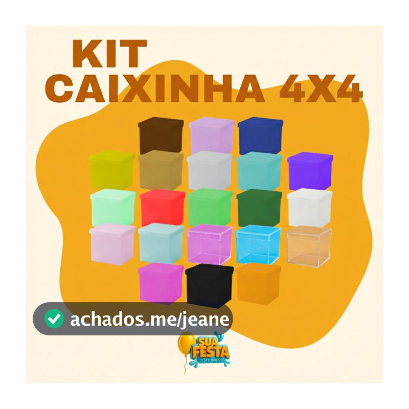 20, 30 e 50 Unidades Caixinhas Decorativas De Acrílico 4x4 Personalizavel Para Lembrancinha diversas cores, para festas