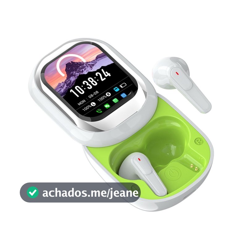 Fone Bluetooth Sem Fio com Tela Touch Slider | Hi-Fi | Cancelamento de Ruído | Bateria de Longa Duração