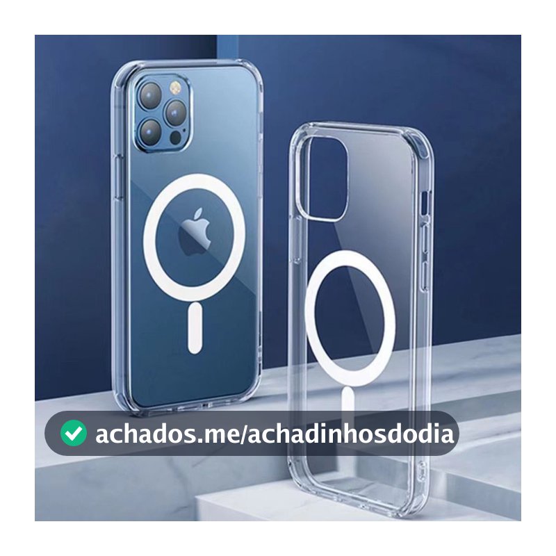Capa Magnética Magsafe Para Carregar Indução Transparente Capinha P iPhone Mag Case 11 12 13 14 15 PRO MAX