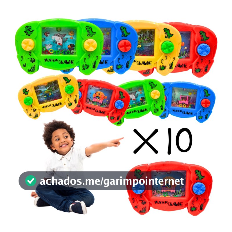 10 Jogos Joguinho Brinquedo Argola Aquaplay Controle Game Criança Prenda Junina Lembrancinha Atacado