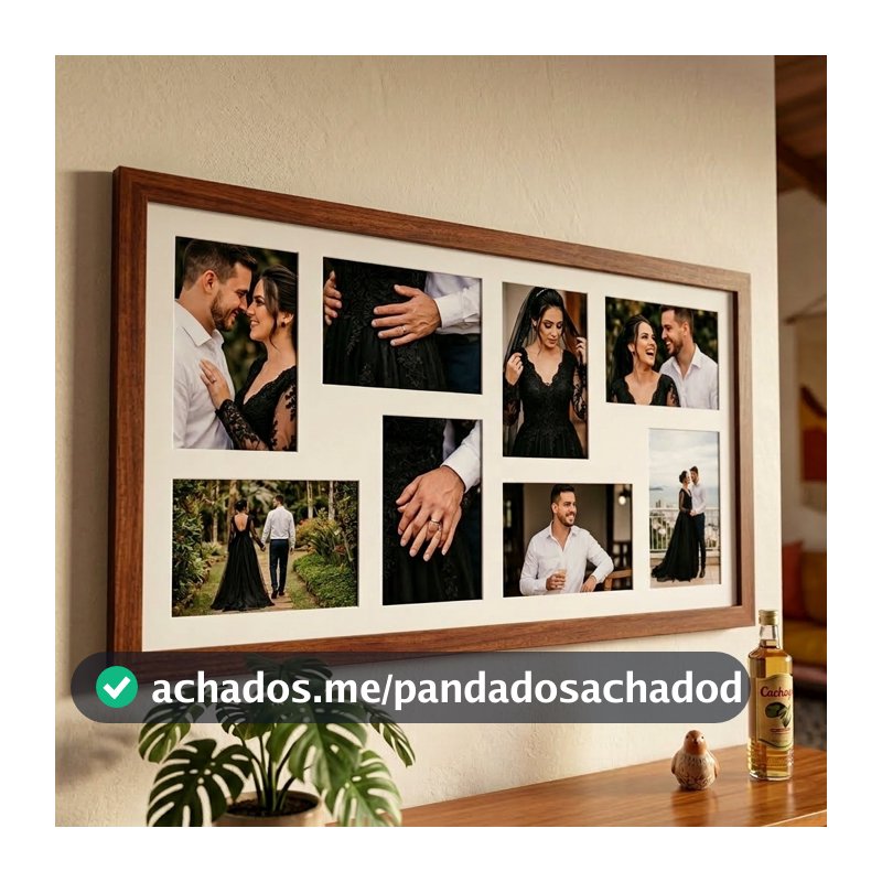 quadros decorativos  8 fotos 10X15 porta retrato decoração elegante de parede escolha o modelo