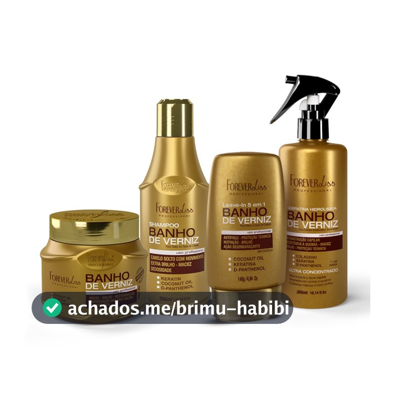 Kit Hidratação Em Casa Banho De Verniz Forever Liss