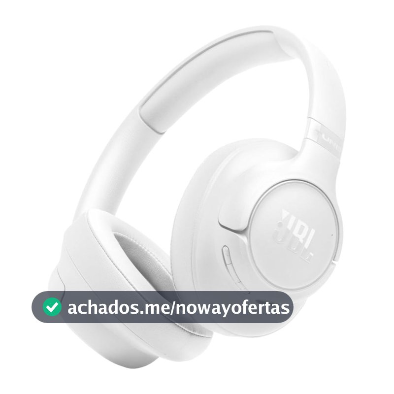 Fone de Ouvido JBL Tune 730BT Branco Bluetooth Over-Ear Sem Fio, Até 76 Horas de Bateria