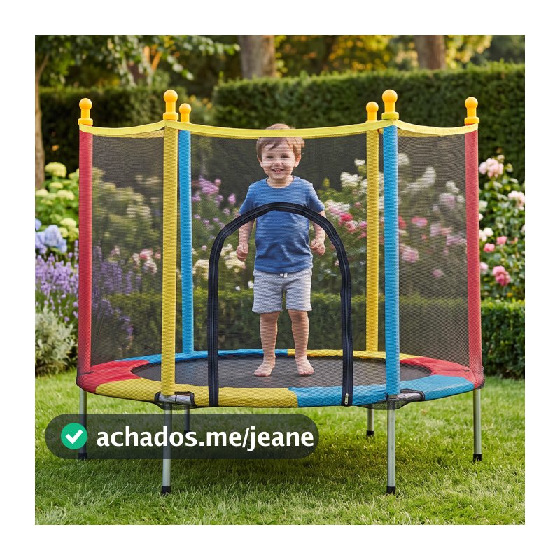 Cama Elástica Infantil Pula Pula Trampolim 1,40 M Colorida