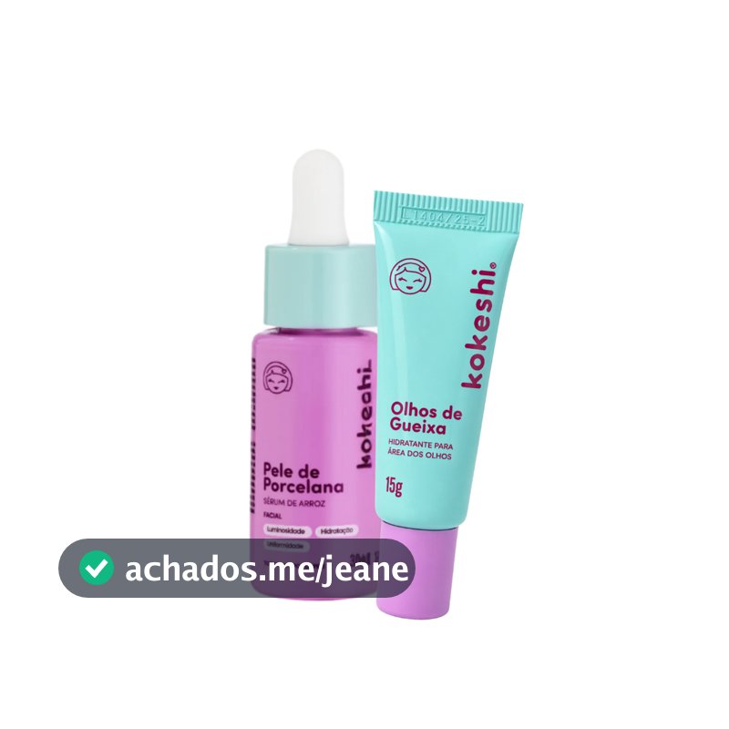 Kit Glow e Rejuvenescimento Sérum de Arroz e Olhos de Gueixa  Kokeshi