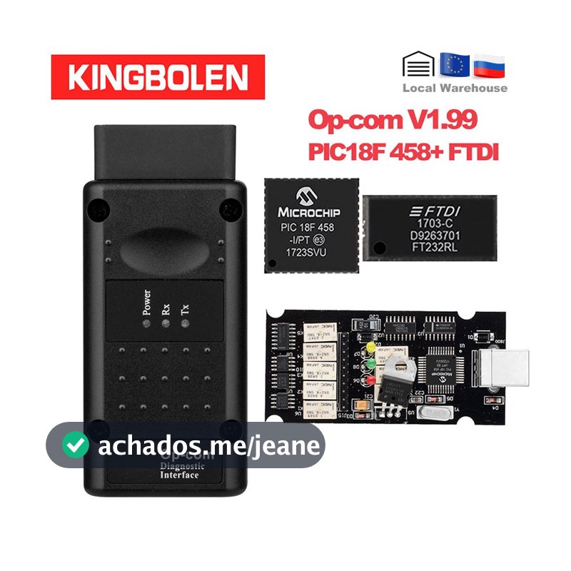 Opcom V1.99 Pic18F458 / Ftdi Chip De Ferramenta De Diagnóstico Can Bus Para Opel Obd2 Auto Scanner