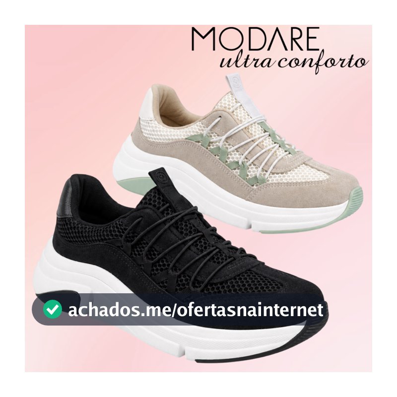 Tênis Feminino Modare Gaspea Knit Tênis Casual Confortável Leve Original Tenis Feminino Dia a Dia