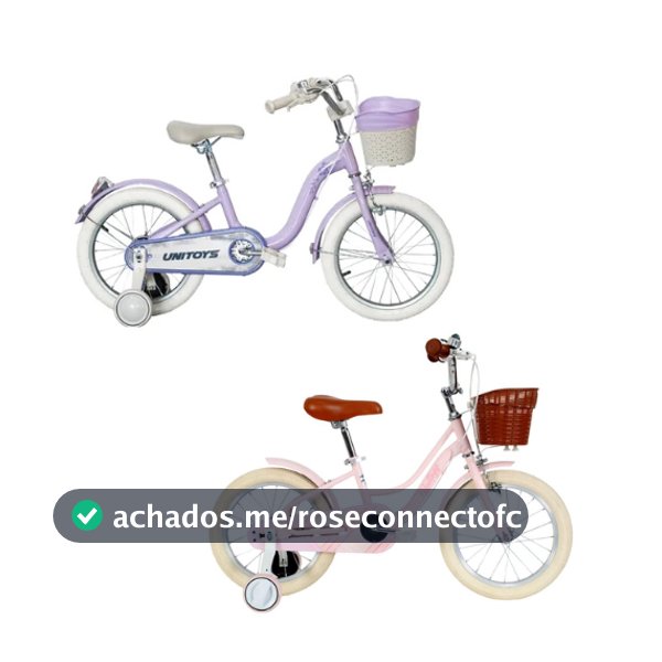 Bicicleta Retrô Lilás e Rosa Aro 16 - Unitoys
