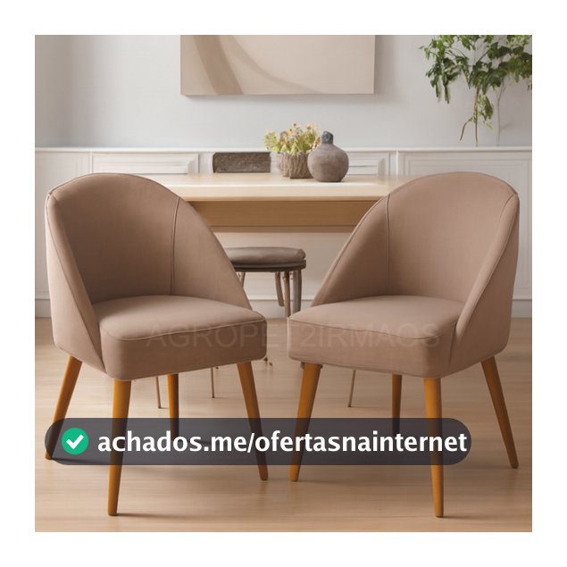 kit 2 Cadeira de Jantar Lua Decorativa Poltrona Lua Sala de Estar Salão Quarto Estética Recepção