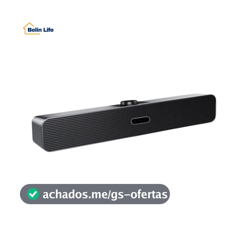 Soundbar Gamer Para PC e Notebook Caixa de Som 6W RMS USB P2 ACS-4512