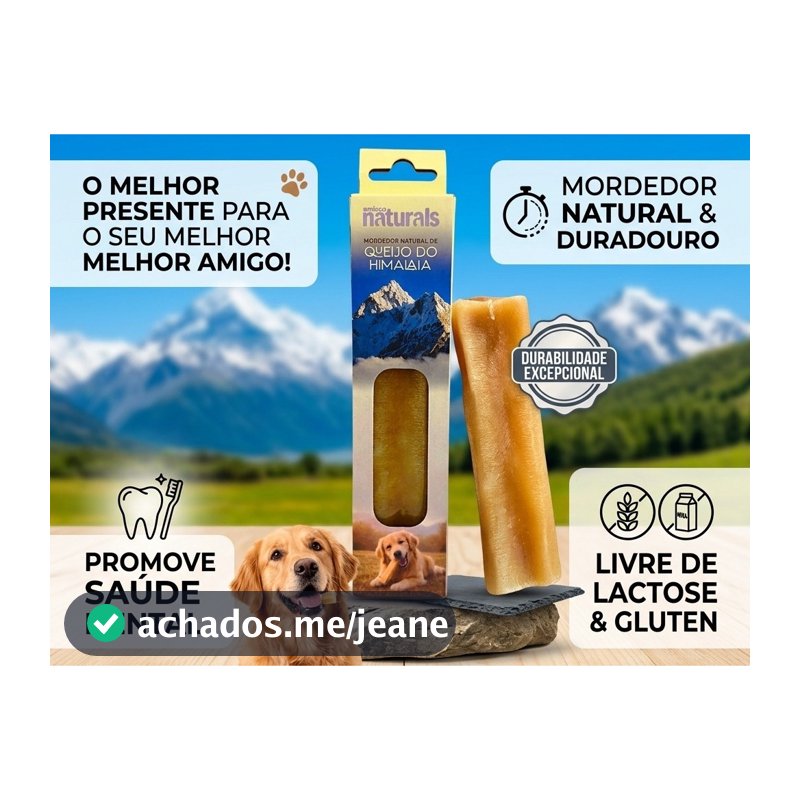 Mordedor Natural Queijo do Himalaia Yak Amicus - Durável e Saudável para Cães