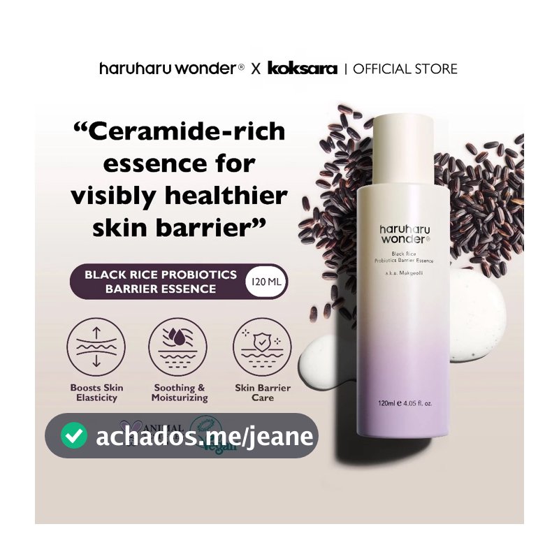 Haruharu Wonder Black Rice Probiotics Barrier Essence 120ml, 30ml