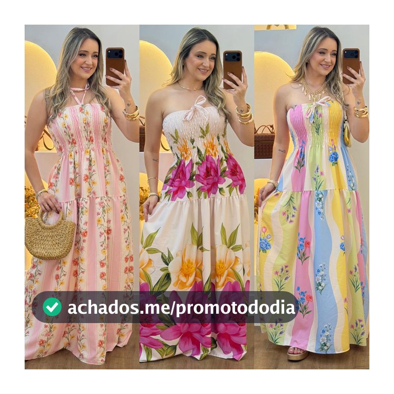 Vestido Feminino Longo Camadas Serena Tecido Duna Tendencia Lançamento 2026