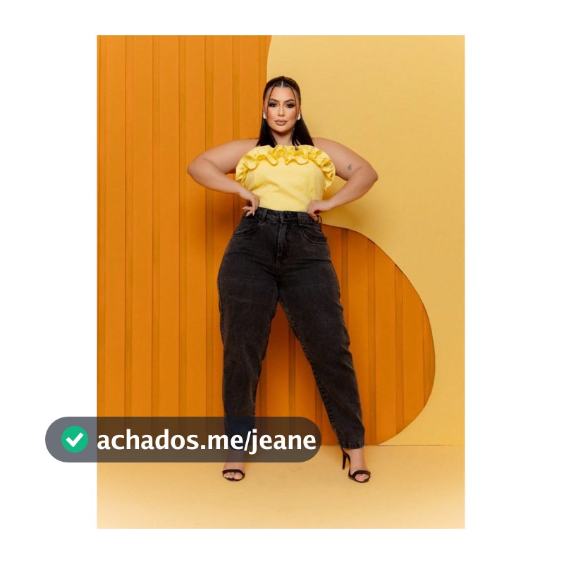 Calça Jeans Mom Plus Size Cintura Alta Premium Grafite