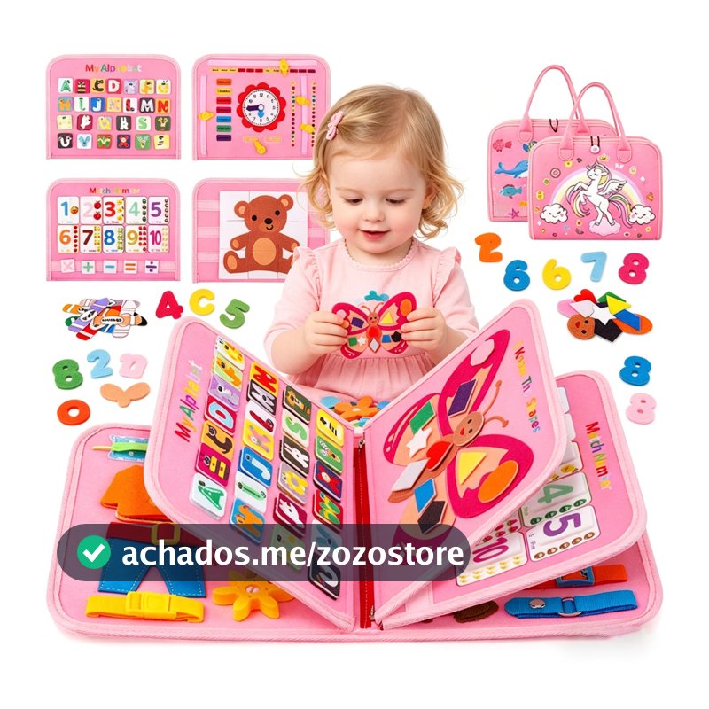 Brinquedo Maleta De Atividades Motora Sensorial Educativo Montessori