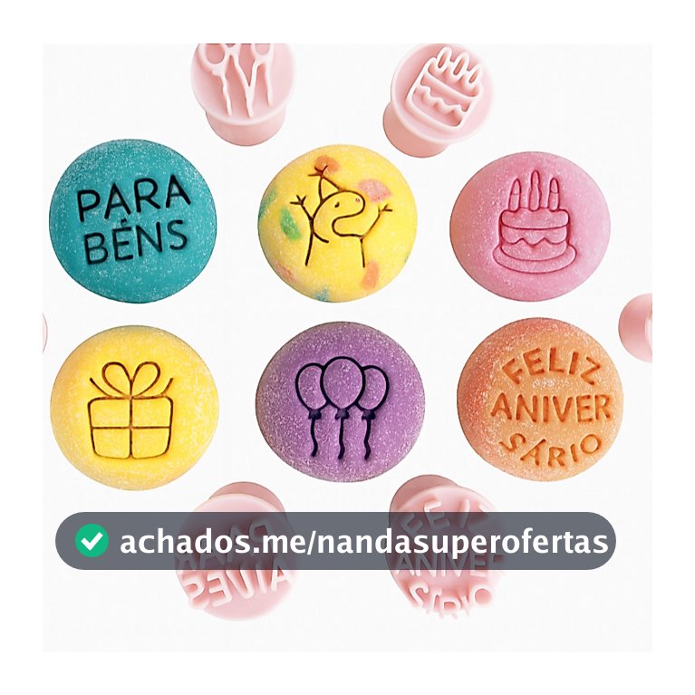 Kit Carimbo Marcador Brigadeiros FELIZ ANIVERSARIO PARABENS Molde Festa Confeitaria Aniversario Brigadeiro