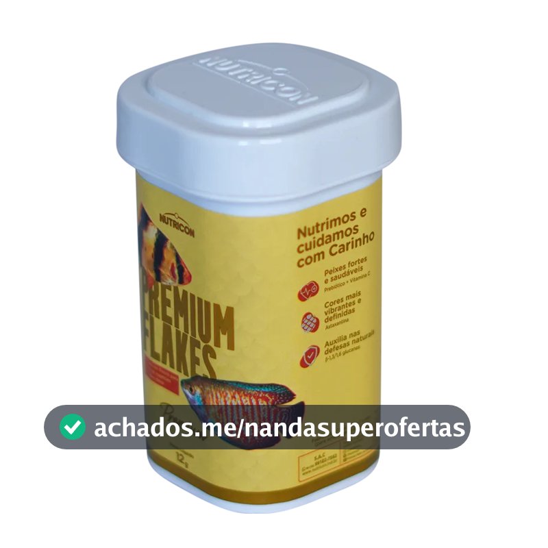 Nutricon Premium Flakes – Ração Premium em Flocos para Peixes Tropicais (12 g & 35 g)