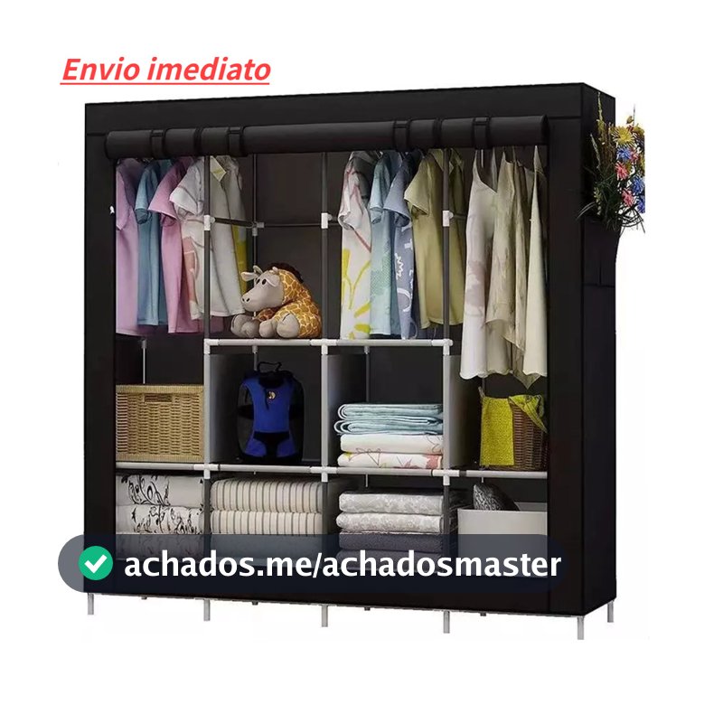 Guarda Roupa Grande Dobrável Armário Arara Organizador Multiuso Roupeiro Cabideiro Sapateira Casa