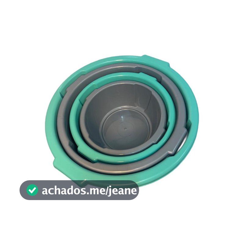 Conjunto de Bacias 2,4L + 4L + 6,5L + 9L – 4 Peças
