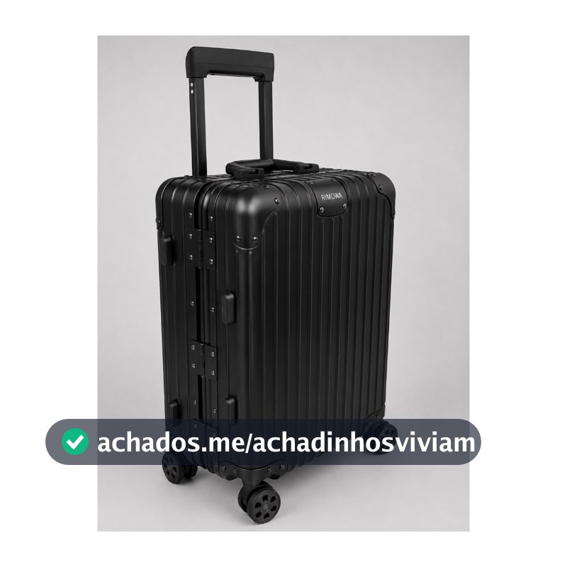 Mala Classica Rimowa Aluminio Preto, anti furto, segura pra todas as viagens.