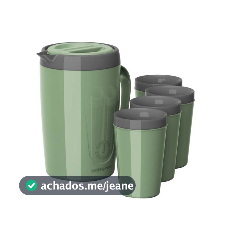 Kit Completo Jarra Térmica 2 Litros + 4 Copos Térmicos Unitermi