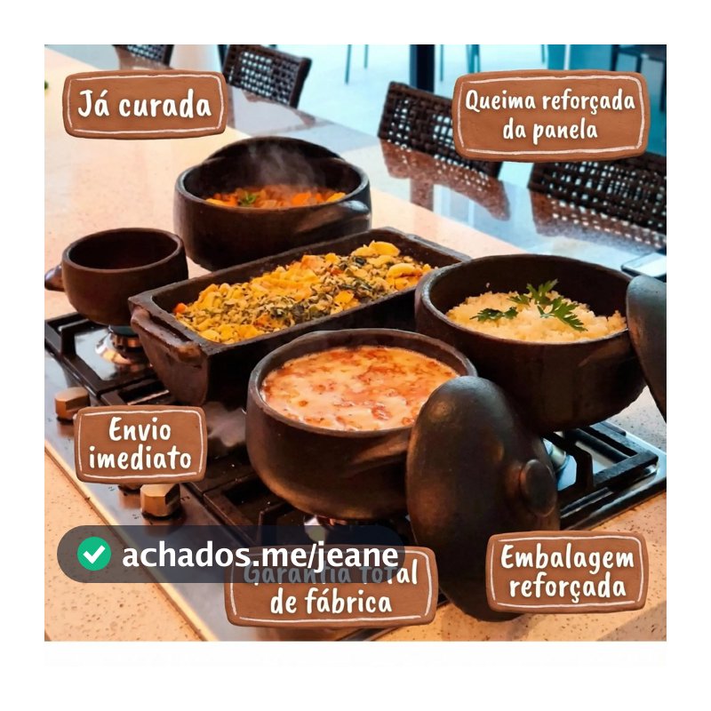 PROMOÇÃO DIA DAS MÃES | Kit Panelas de Barro Capixaba P, M e G (1L, 2L e 5L) + 2 Cumbucas | Original com Garantia