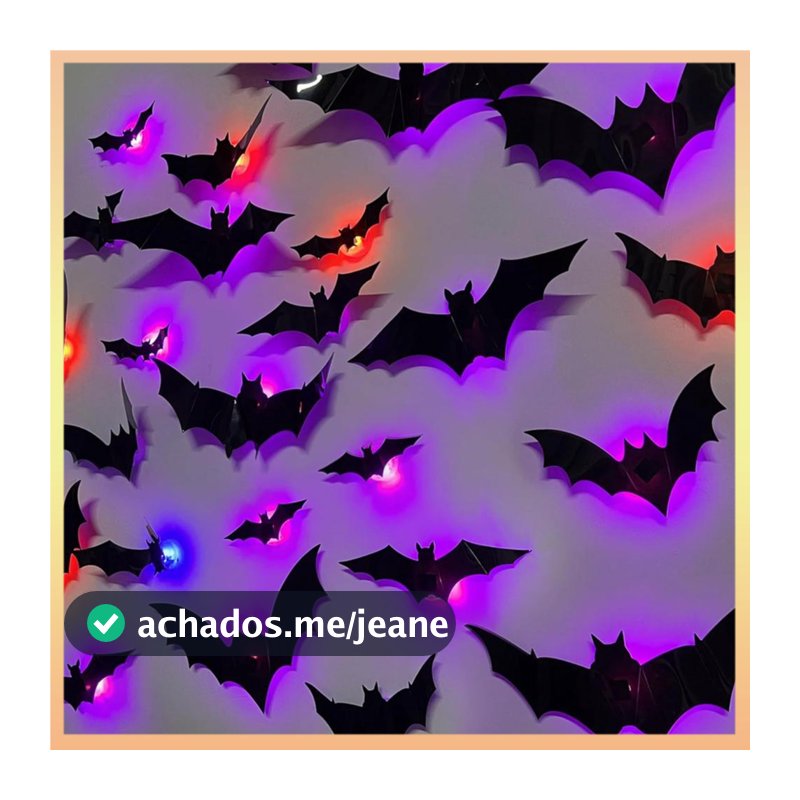 Grupo De Morcego Brilhante Reutilizável Led Iluminado Decoração De Halloween Clássico Ecológico Roxo Morcegos Iluminados