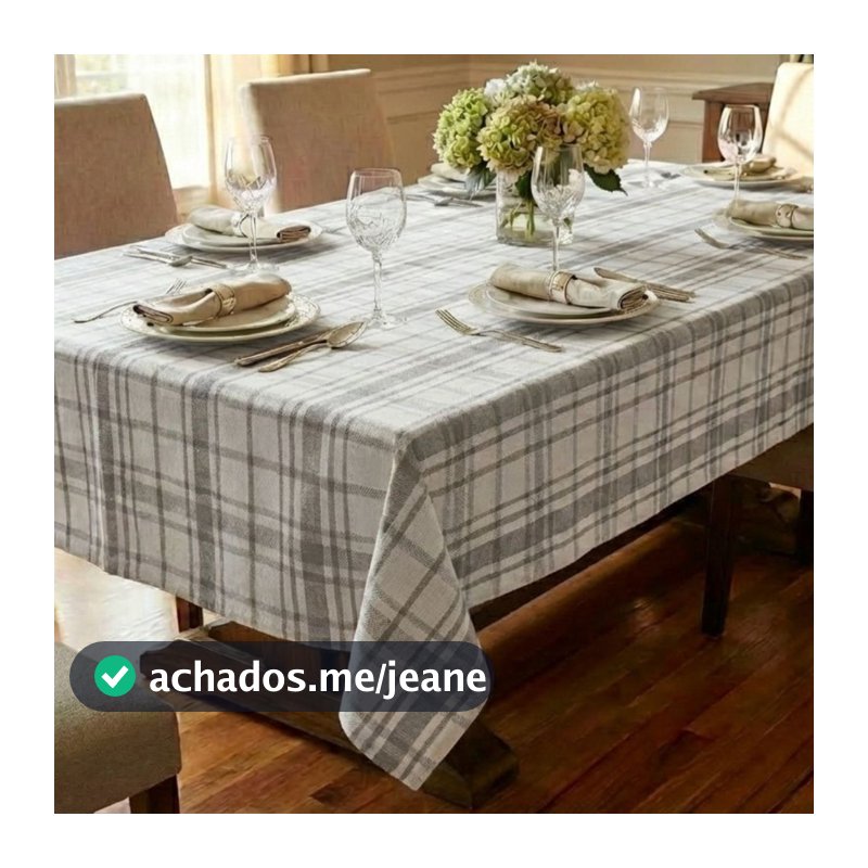 Toalha de Mesa Decorativa Diversos Tamanhos Lavável Elegante para Mesa de Jantar e Cozinha