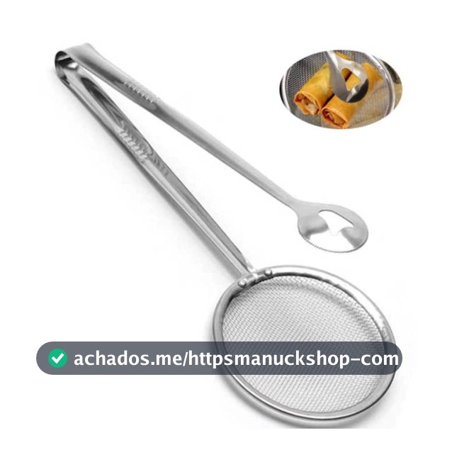 Escumadeira Para Fritura C/pegador Em Inox WL-2217