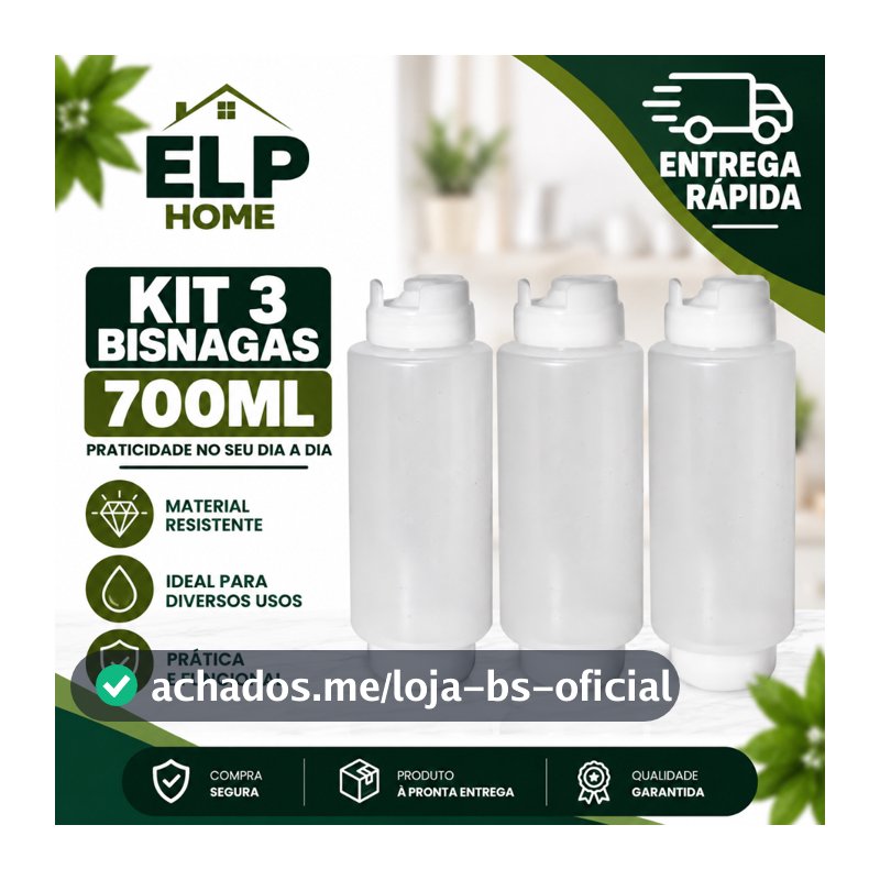 Kit 3 Bisnagas Invertida Fifo Para Molhos Caldas Ketchup Mostarda Maionese 700 ml