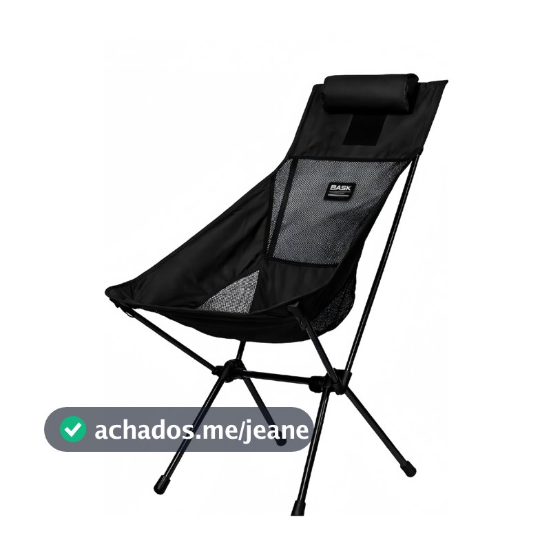 Cadeira Camping Bask Articulada Reclinável Dobrável Alumínio XL Portátil Acampamento Praia Pesca Ao Ar Livre