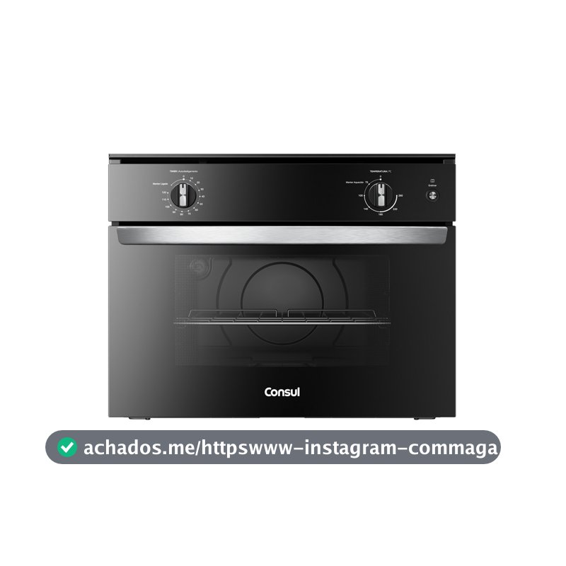 Forno de Embutir Elétrico 47 Litros Consul Preto com Timer e Função Gratinar - COB47BE