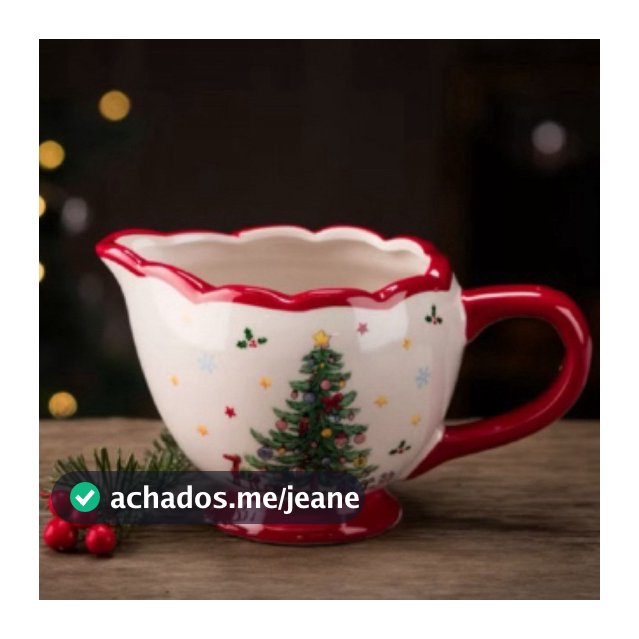 Louça de Natal, leiteira ou porta talheres de Natal