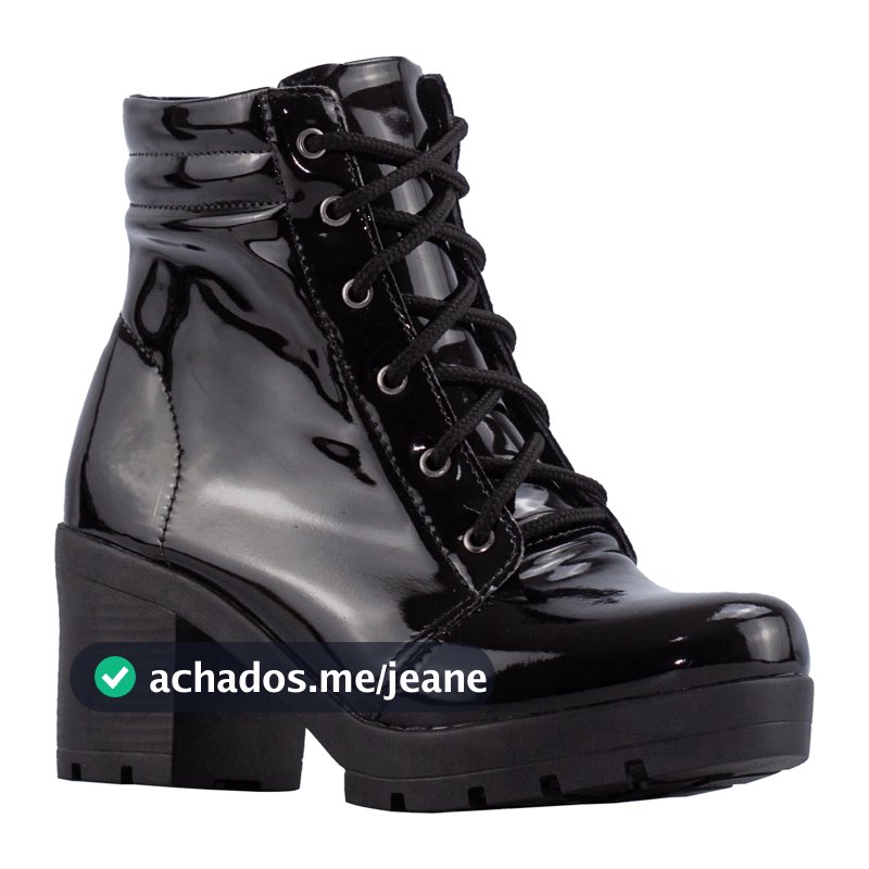 Coturno Feminino Lumiss Salto Grosso Tratorado Bota Cano Curto Confortável Blogueira Moda