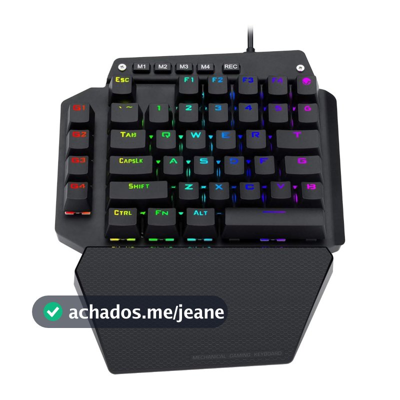 Teclado Mecânico de Uma Mão 44 Teclas RGB HotSwap para Jogos e Macros – E-YOOSO