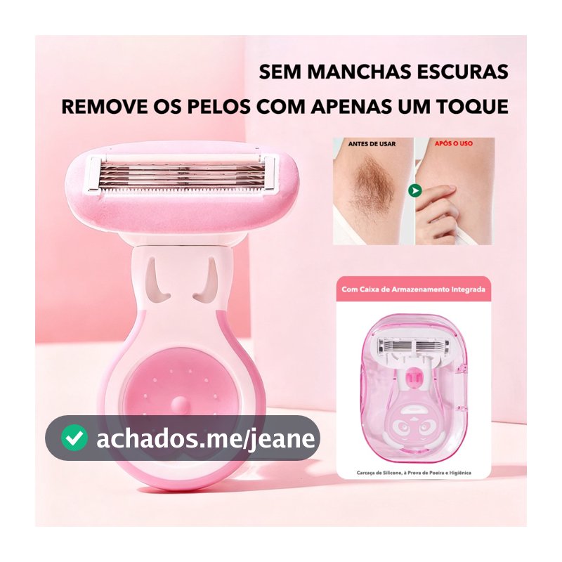 Removedor de Pelos Feminino Pernas Área Íntima Mini Removedor de Pelos Fácil de Transportar