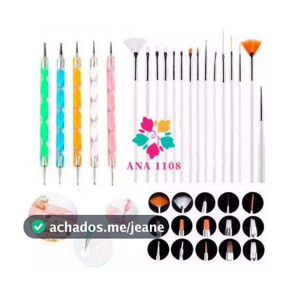 ANA 1108 Kit Pincéis Manicure Desenho Conjunto opcional