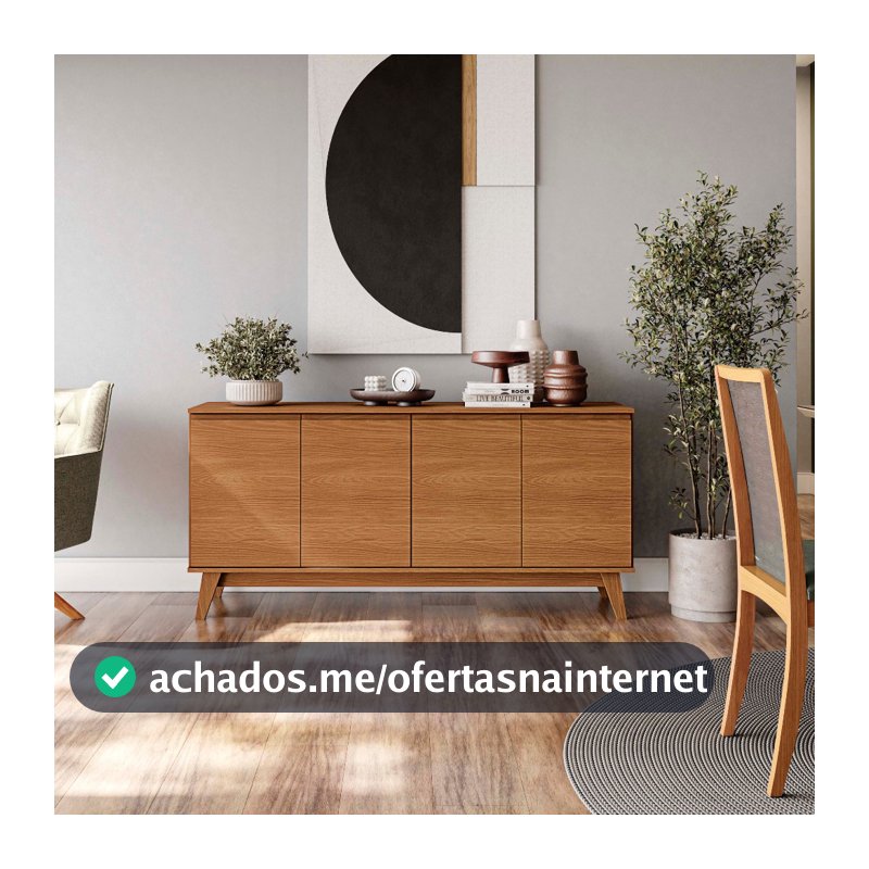 Aparador Kappesberg 4 Portas Canela 156cm
