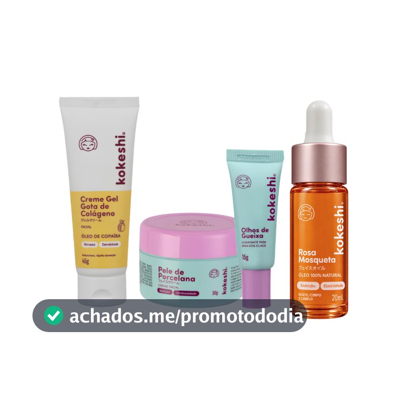Kit Renovadores Gota de Colágeno e Rosa Mosqueta Kokeshi