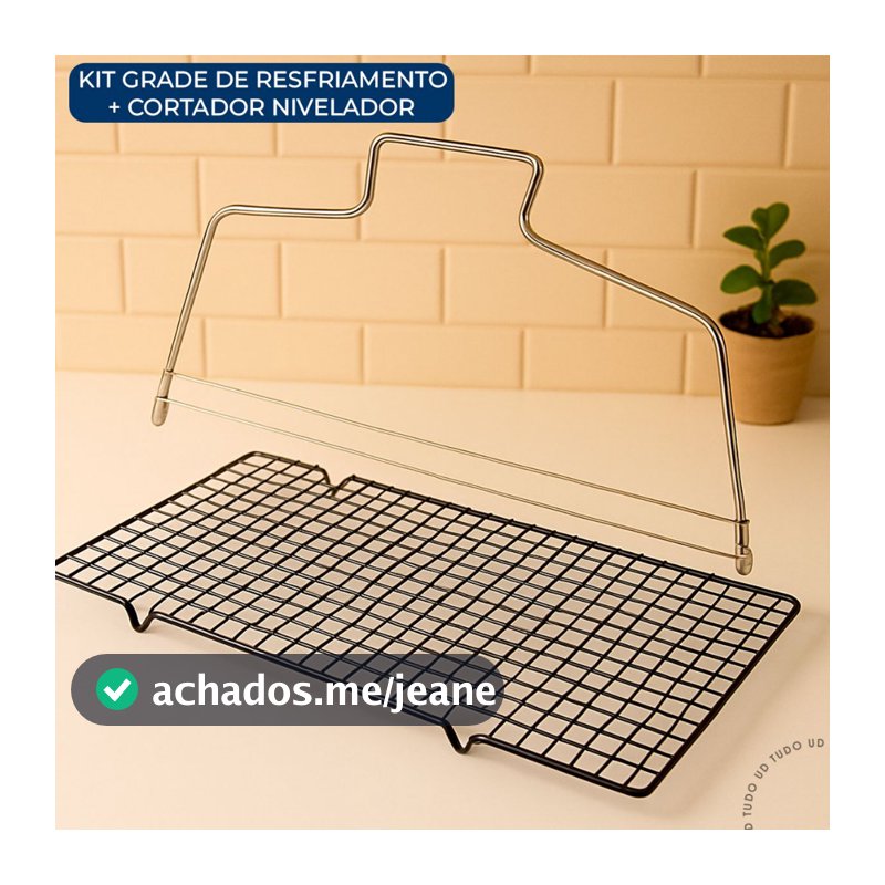 Kit Confeitaria Grade Resfriamento Cortador Nivelador Bolos Alta Qualidade Profissional