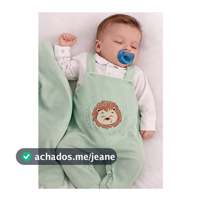 Saída Maternidade Menino Jardineira Savana 05 Peças Roupa de Bebê Menino