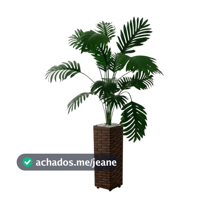 Planta Artificial Palmeira Toque Real com Vaso Grande Decorativo Decoração Enfeite Casa Sala