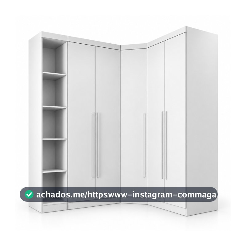 Guarda Roupa Modulado Casal Safira 009 em MDF Com 5 Portas e 6 Gavetas Una Mobília