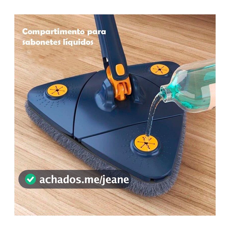 Esfregao Rodo Limpeza Triangulo Mop Giratorio 360° Rodo
