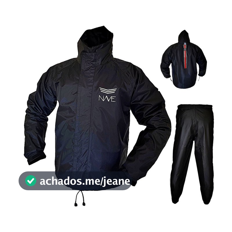 Capa De Chuva Motoqueiro Impermeável Nave Combat Nylon