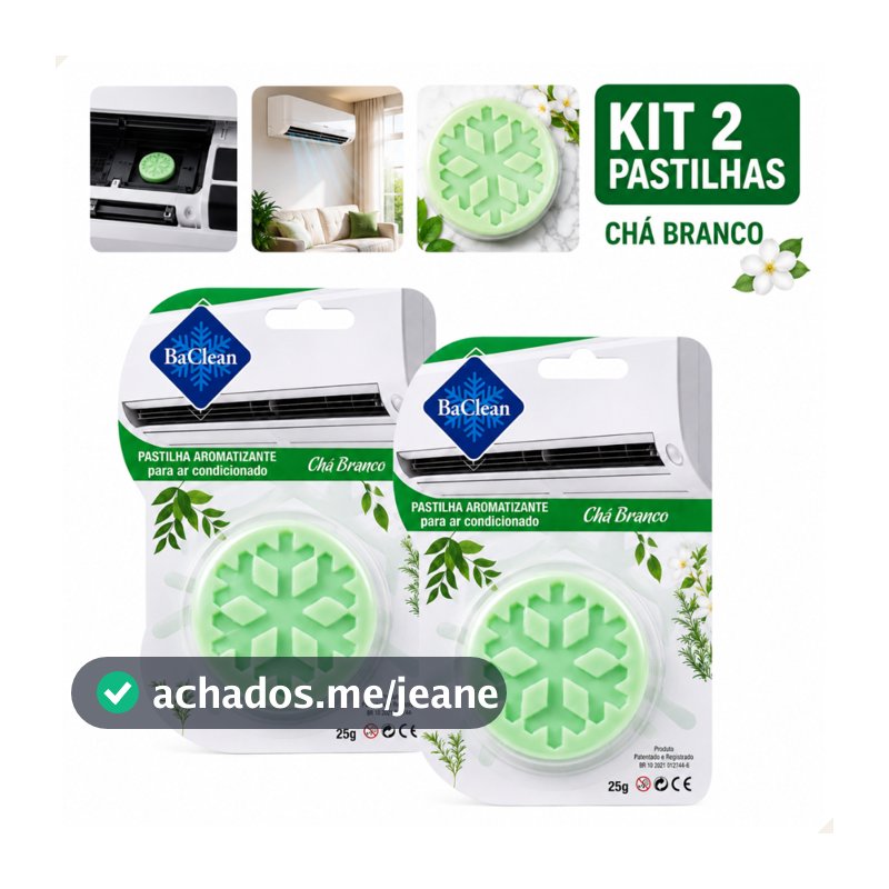 Kit 2 Pastilhas Aromatizantes Ambiente Para Ar Acondicionado