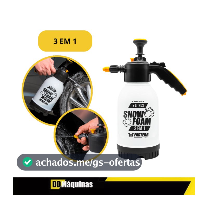 Pulverizador Manual 3 Em 1 Snow Foam 2 Litros FST089 - Fasterr