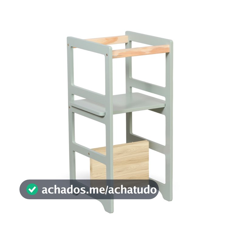 Torre De Aprendizagem Montessori 4 Em 1 Laqueada Verde Chá