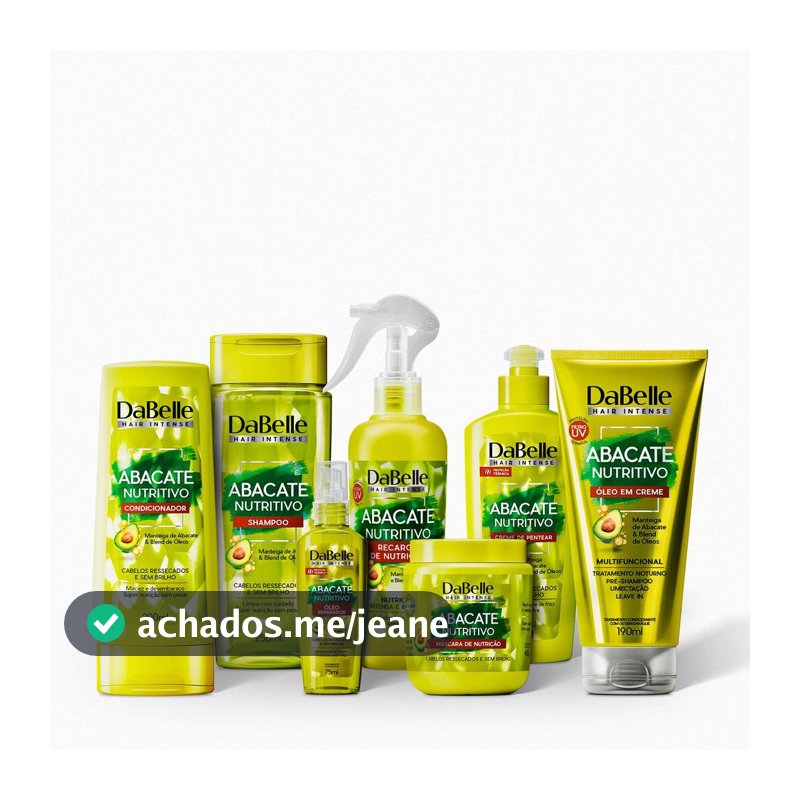 Kit Abacate Nutritivo DaBelle Hair - 7 Produtos